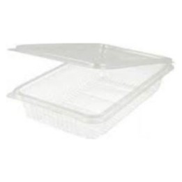 Lonche. (pet 900 cc.) Oval. c/tapa 220x158x38 mm.  (pq. 50 recip.)