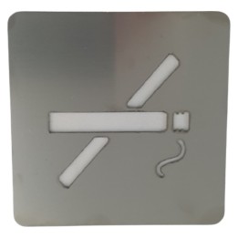 Placa señalización "No Fumar" inox satinado