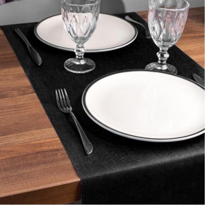 Mantel Japan tnt 40x100 cm.  50 g. negre (cj. 500 mant.)