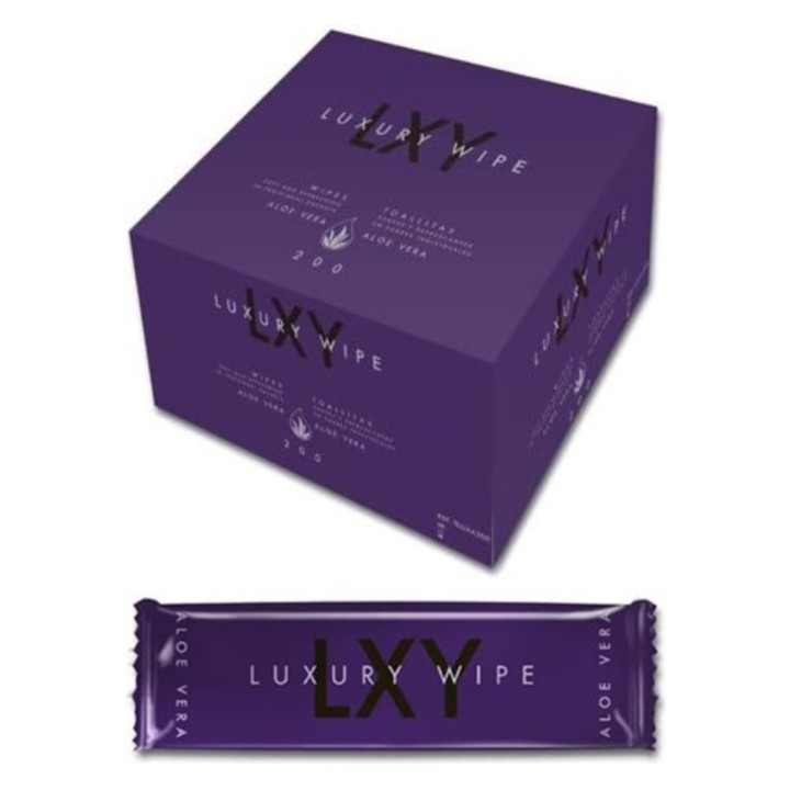 Toallita aloe vera Luxury wipe lila (cj. 200 un.)
