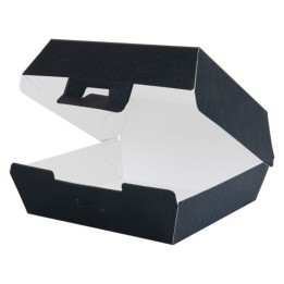 Caja hamburg. 14,2x13,7x61 cm. cartón  negro (cj. 500 un.)