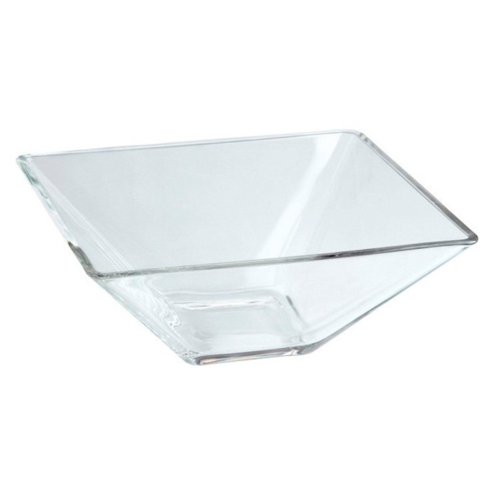 Bol cuadrado 21 cm. transparente (pq. 6 un.)