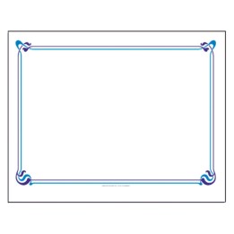 Mantel Tokyo Cenefa Azul papel 30x40 cm.  blanco (cj. 500 un.)
