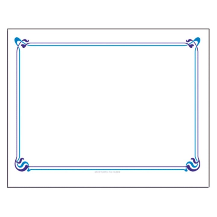 Mantel Tokyo Cenefa Azul papel 30x40 cm.  blanco (cj. 500 un.)