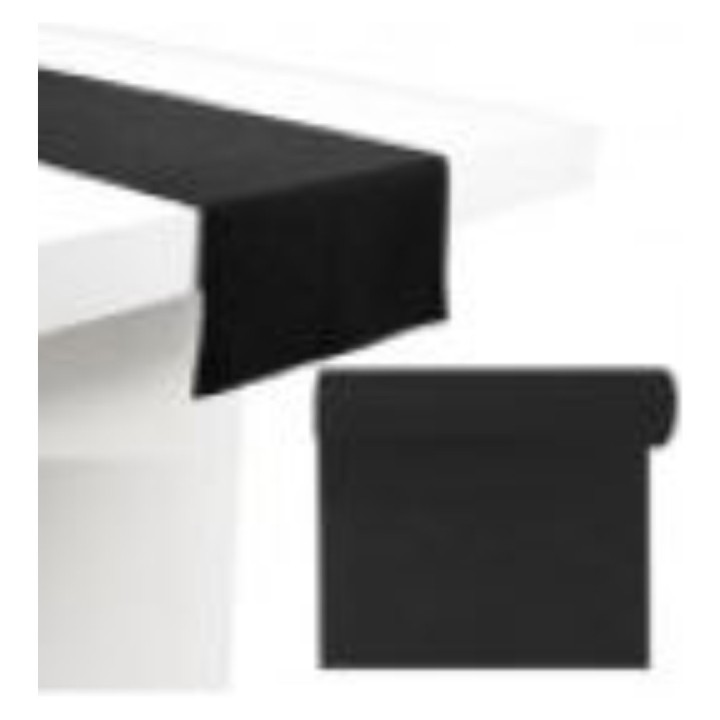 Rollo Mantel tnt 40x120 cm.  50 g. 48 m. negre (r. 48 m.)