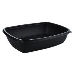 Recipiente Termosellable pp 1000 cc.  negro (cj. 800 un.)