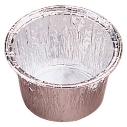 Flanera aluminio 8,5x4 cm. 135 ml.  (pq. 100 recip.)