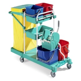 Carro 150 (TTS) base+estantes+2cubos 15l+ 2 cubos 12l verde (1 un.)