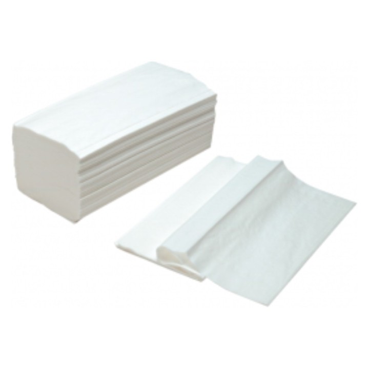 Toalla mano V pasta laminada 20x23 cm.  (cj. 20 pq. 200 un.)