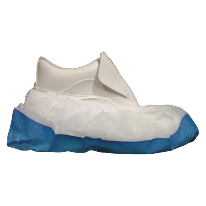 Cubre zapatos suela extrafuerte azul/blanco (pq. 100 un.)
