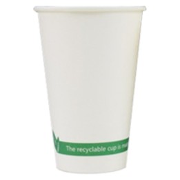 Vaso Dispensador Vending Linea Verde cartón 220 ml.  blanco (pq. 50 un.)