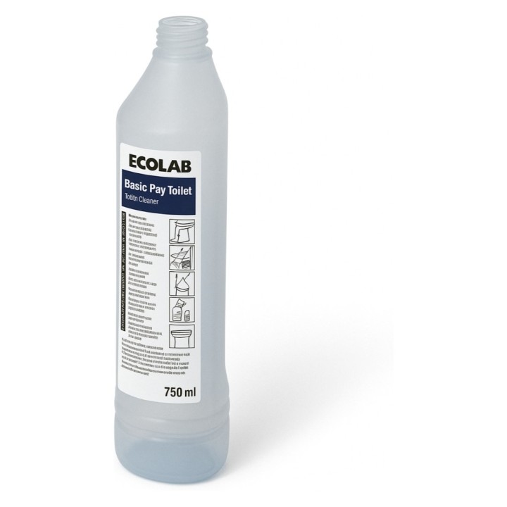 Botella seregrafiada vacía c/tapon Oasis Pro Toilet ecolab