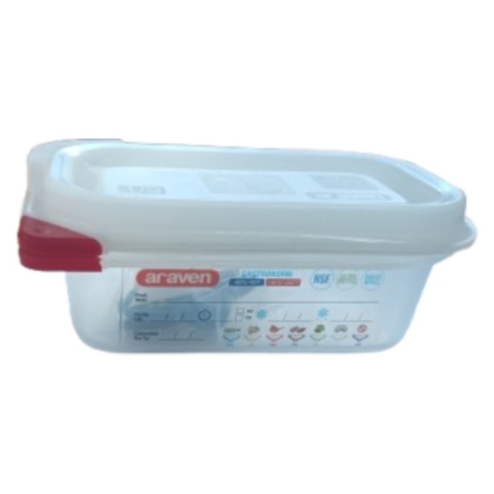Envase Hermético GN1/9 pp 176x108x65 mm. 0,6 l.  (1 un.)