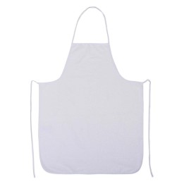 Delantal c/peto rizo/pvc 90x75 cm.  blanco (1 un.)