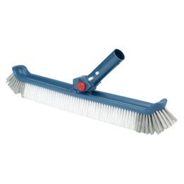 Cepillo curvo clip blue line económico para piscina 50 cm.