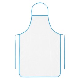 Delantal cintas y borde azul pp+pe 75x100 cm.  blanco (cj. 50 un.)