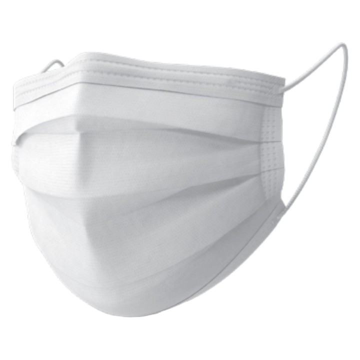 Mascarilla higienica quirurgica blanca IIR 98% (pq. 10 un.)