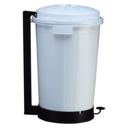 Cubo basura c/bastidor metálico Goliat 95 l. blanco