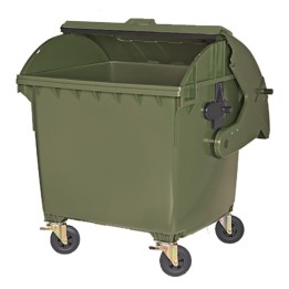 Contenedor tapa curva y doble cuerpo 1100 l. verde