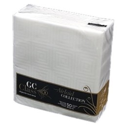 Servilleta GC Class compostable 40x40 cm.  1 h. blanco (cj. 600 serv.)