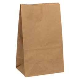 Bolsa papel americana papel 26+14x41 cm.  60 g. (cj. 400 un.)