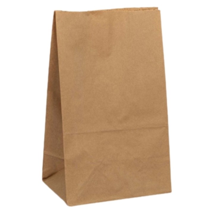 Bolsa papel americana papel 26+14x41 cm.  60 g. (cj. 400 un.)