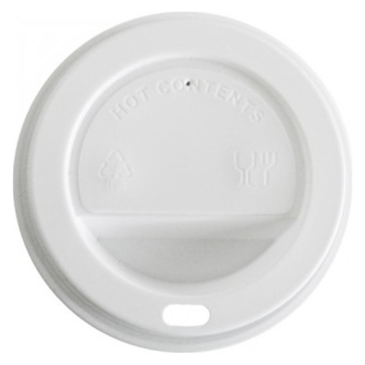Tapa Grande Con Agujero Sip Cerrada 240 ml.  blanco (pq. 50 un.)