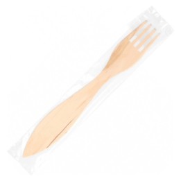 Tenedor para angulas celofán madera 15 cm. (pq. 100 un.)