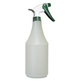 Pulverizador verde para espuma + botella plástico 1 l. translúcido
