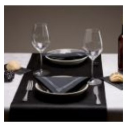Mantel GC Class Filum 40x120 cm.  48 m. negro (cj. 3 un.)