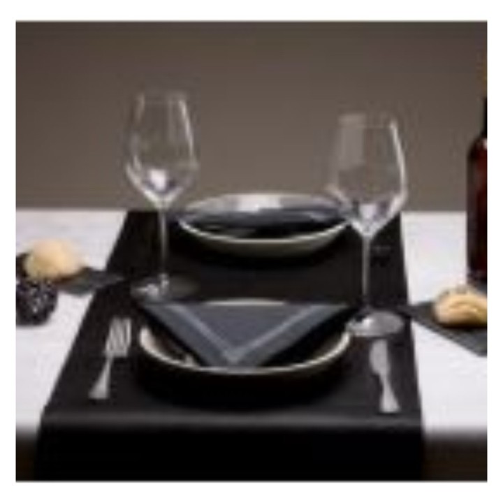 Mantel GC Class Filum 40x120 cm.  48 m. negro (cj. 3 un.)