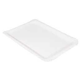 Bandeja cartón 25x34 cm.  blanco (pq. 100 un.)