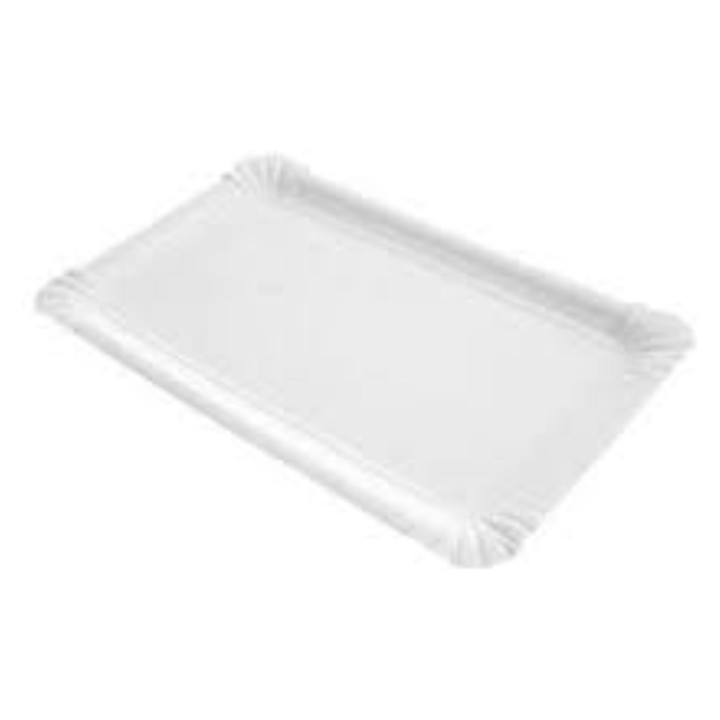 Bandeja (nº 13) cartón 34x42 cm. blanca (pq. 50 un.)