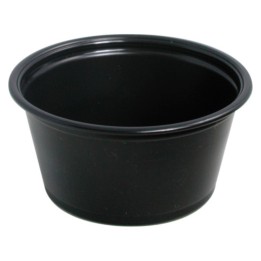 Tarrina pp 60 ml.  negro (cj. 2500 recip.)