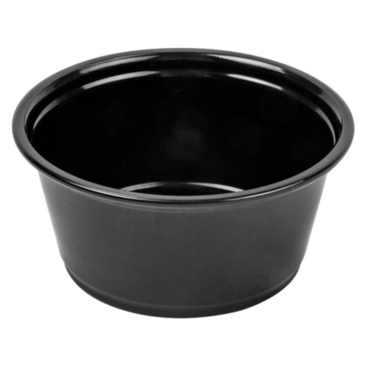 Tarrina pp 100 ml.  negro (cj. 2500 recip.)
