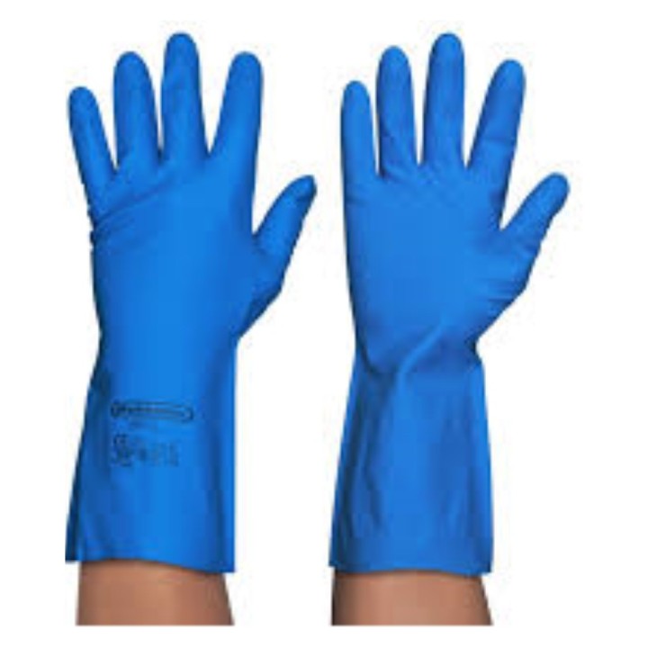 Guante industrial nitrilo T. 7 (S) azul (par)
