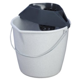 Cubo fregar redondo asa metálica c/escurridor 12 l.  granito (1 un.)