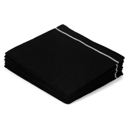 Paños extra cocina 55x55 cm.  negre (pq. 6 un.)