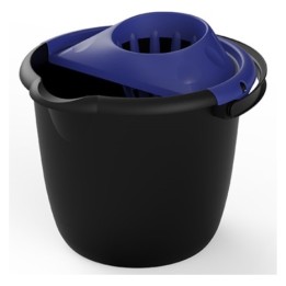 Cubo fregar redondo Nature c/escurridor 14 l.  negro (1 un.)