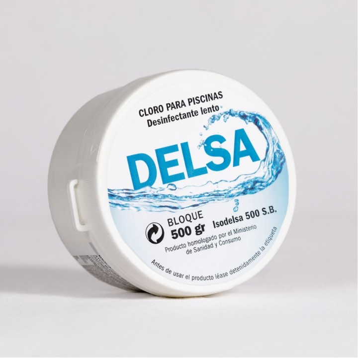 Pastilla cloro piscinas Isodelsa 500 (un. 500 g.)