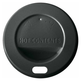 Tapa con agujero 4oz 120ml negro (pq. 100 un.)