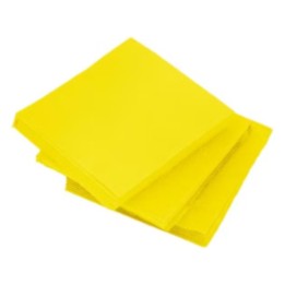 Servilletas 20x20 cm.  2 h. amarillo (pq. 100 serv.)