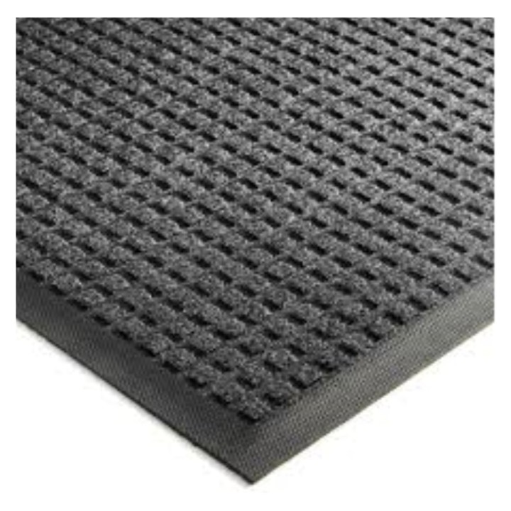 Alfombra Exterior Cuadros 85x150 cm.  negro (1 un.)