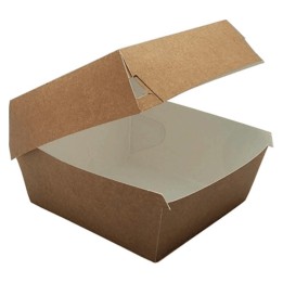 Caja estuche hamburguesa ecogama 120x120x80 mm. (cj. 450 un.)