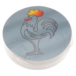 Tapa carton redonda pollo 206x55 mm. (pq. 100 un.)