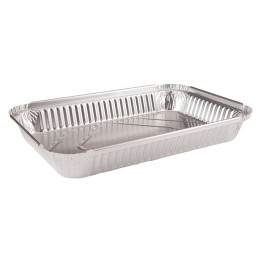 Bandeja aluminio 16 piezas rect. 315x215x42 mm. (pq. 50 un.)