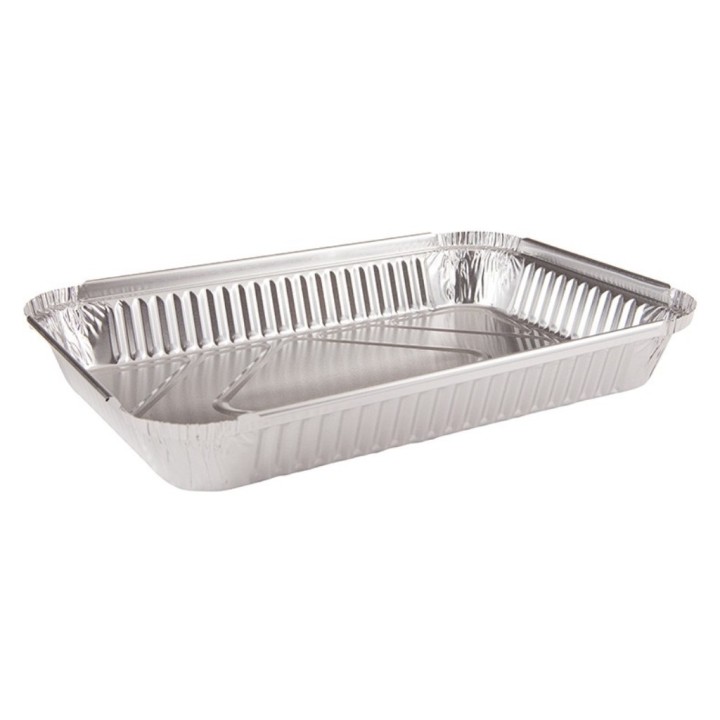 Bandeja aluminio 16 piezas rect. 315x215x42 mm. (pq. 50 un.)