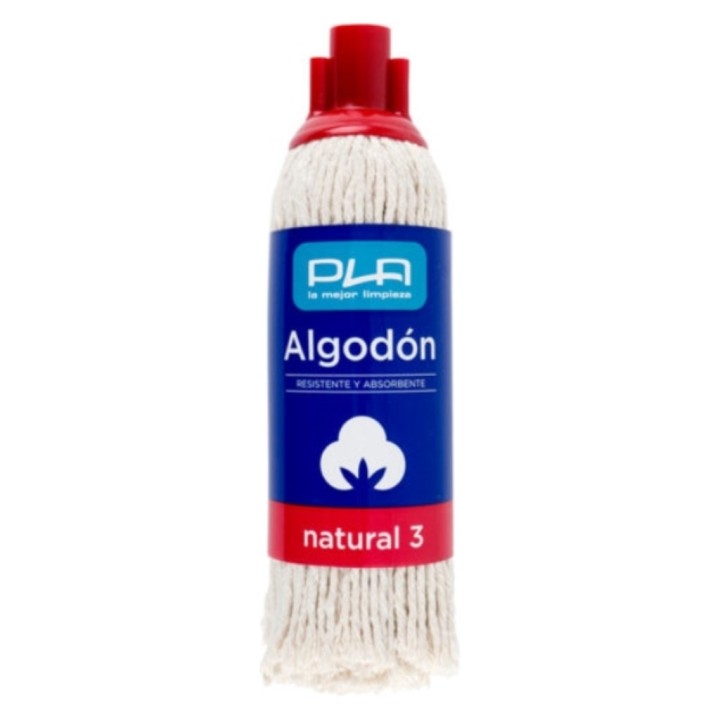 Fregona corta pla algodón  200 g. rojo (1 un.)