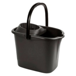 Cubo fregar rectangular 15 l.  negre (1 un.)