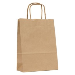 Bolsa kraft hawana 22+10x29 cm.  80 g. (cj. 250 un.)
